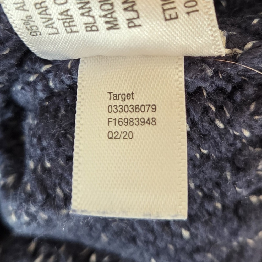 Cat & Jack Toddler Boys Navy Cable Knit Shawl Collar Sweater 3T - Picture 6 of 6